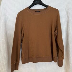 Womens Medium French Terry Sweatshirt Banana Republic Dark Caramel